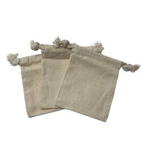 24 Cotton Fabric Gift Favor Jewelry Bags with Drawstring